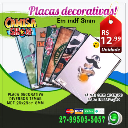 Placa decorativa mdf 3mm