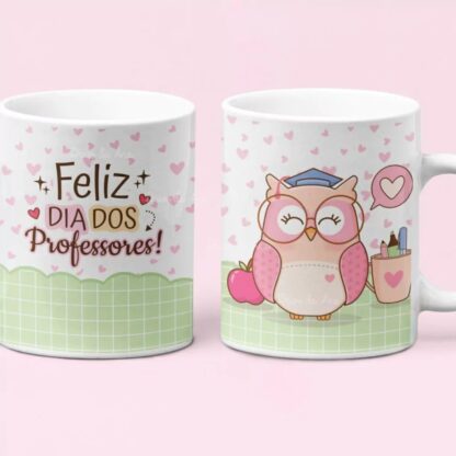 Caneca de ceramica Dia dos professores personalizada 325ml - Image 4