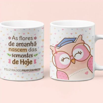 Caneca de ceramica Dia dos professores personalizada 325ml