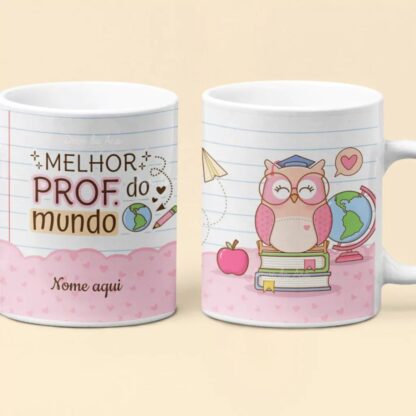 Caneca de ceramica Dia dos professores personalizada 325ml - Image 10