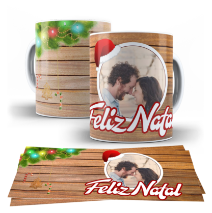 Caneca branca personalizada 21 arte Natal - Image 15